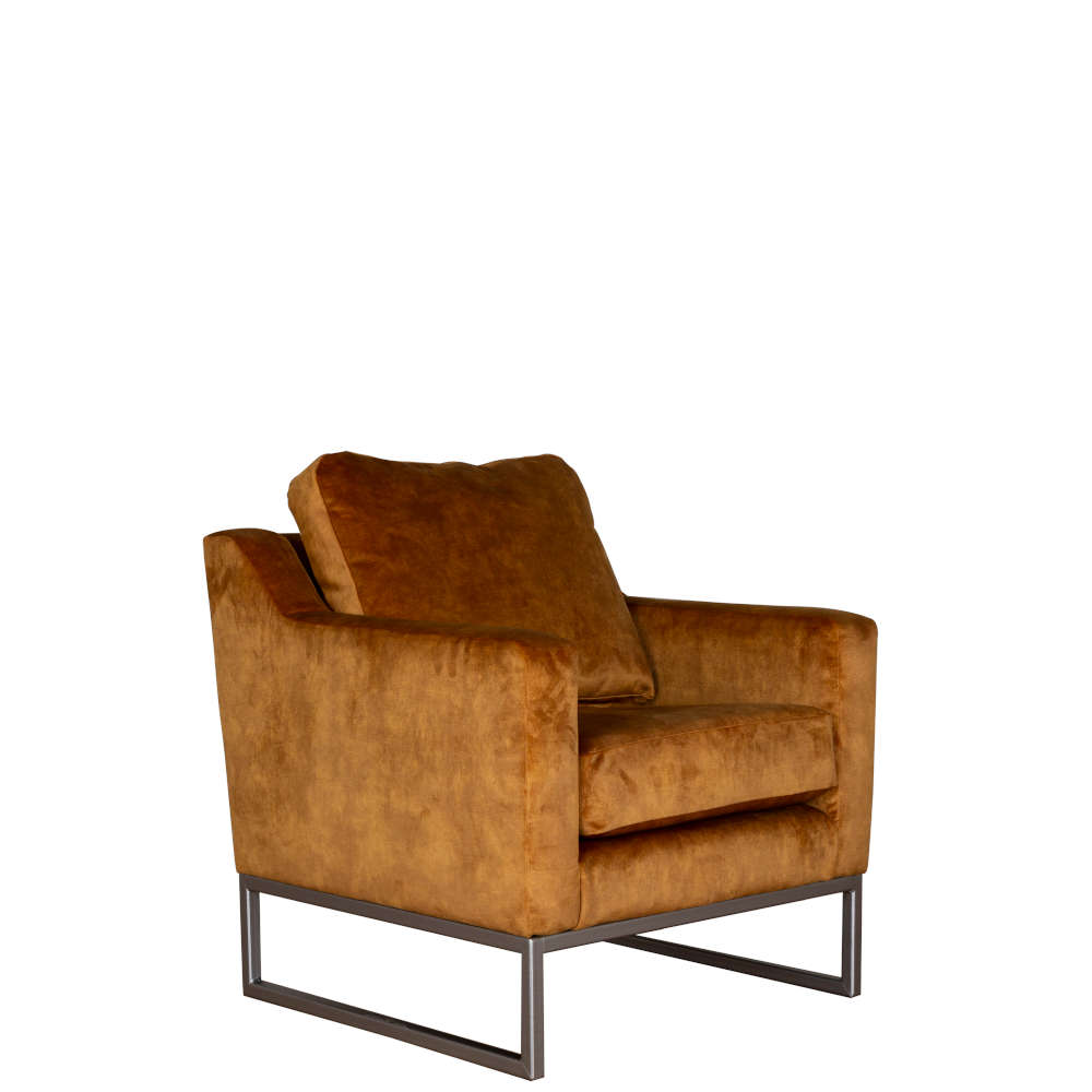 Buoyant/Money Penny - Accent Chair - Sublime Turmeric - Chrome - Angled.jpg