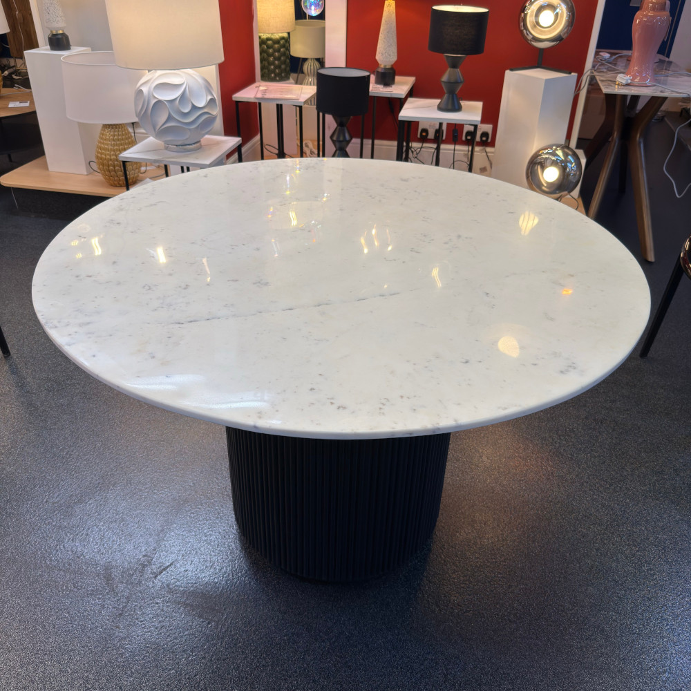 Lucas Round Dining Table With Marble Top