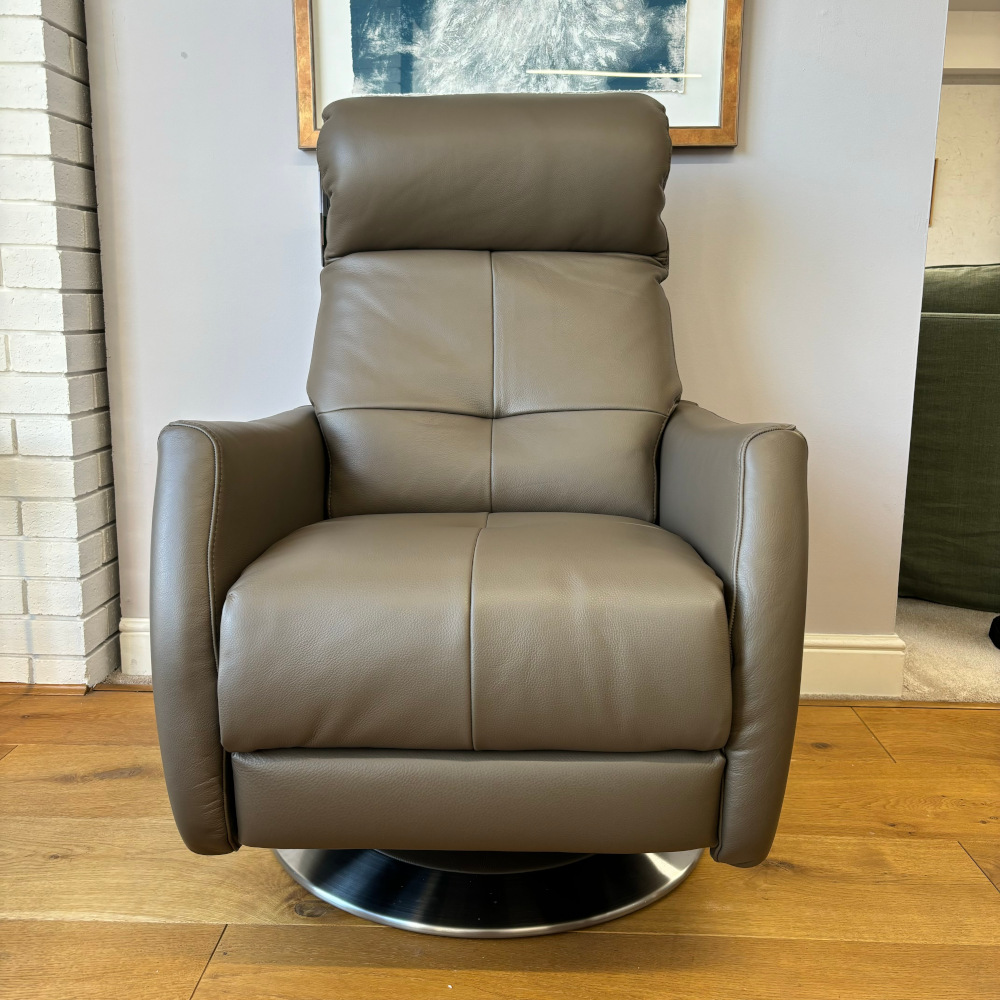 Virgo Leather Recliner Swivel Chair