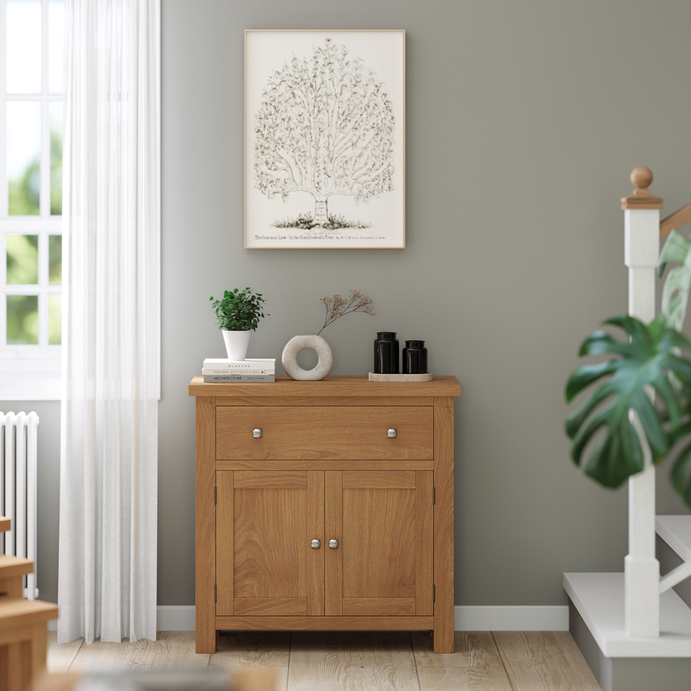 Didcot Oak Compact Small Sideboard