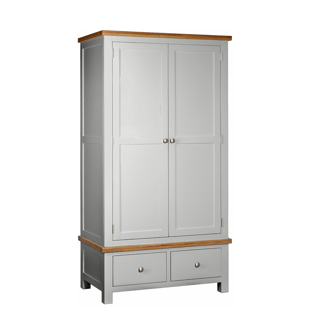 Didcot Painted Double Wardrobe With 2 Drawers