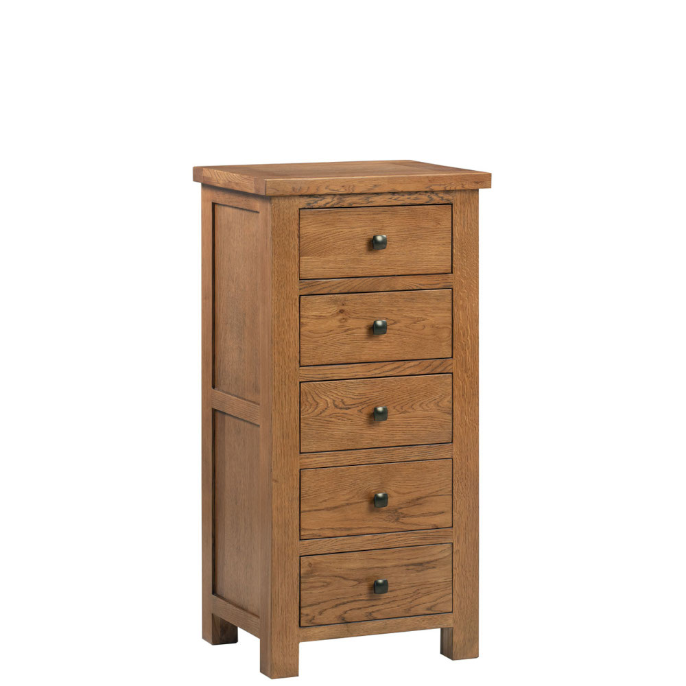Devonshire Living/Dorset Rustic/Bedroom/DOR002R_5_drawer_wellington_chest_bedroom_storage_dark_rustic_oak.jpg