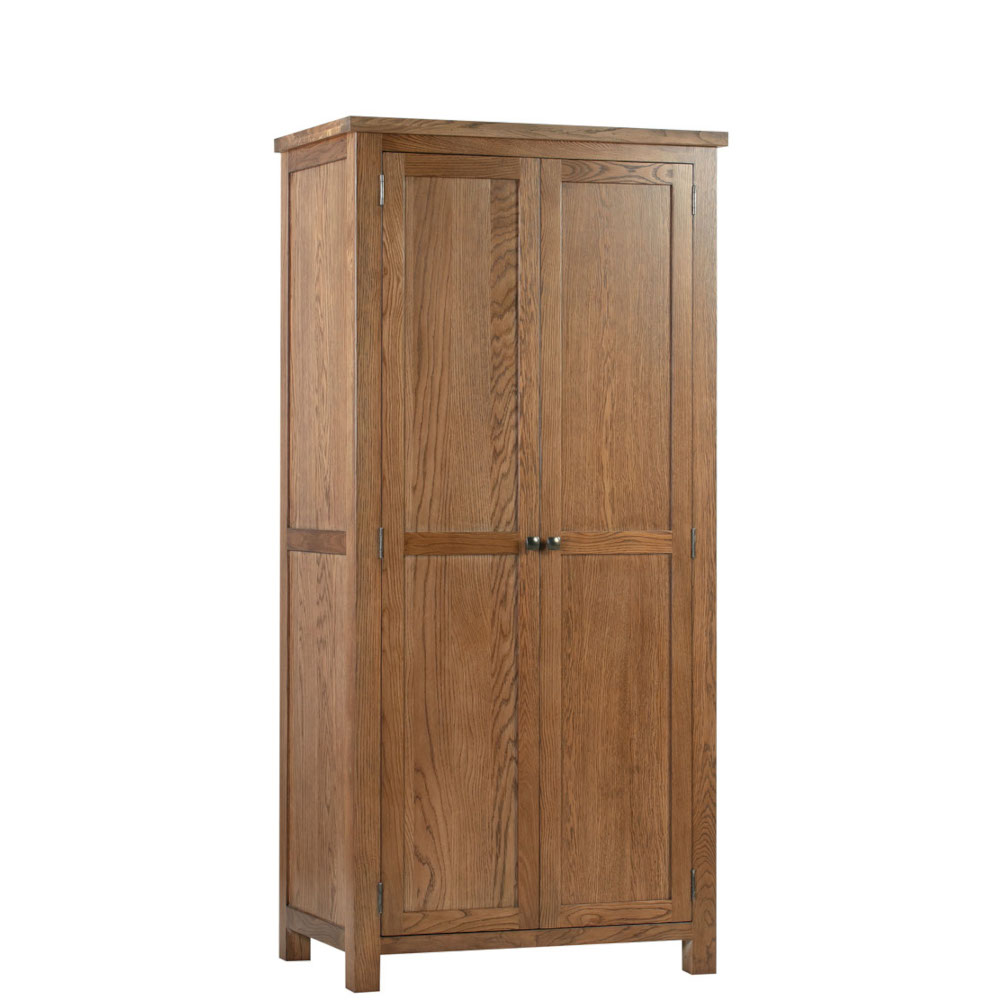 Devonshire Living/Dorset Rustic/Bedroom/DOR031R_all_full_hanging_double_2_door_wardrobe_essential_storage_bedroom_dark_rustic_oak.jpg