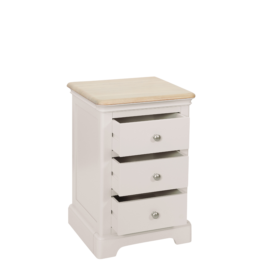 Devonshire Living/Lydford Grey/LYD001_3 Drawer Bedside Painted Grey Mist_2.jpg