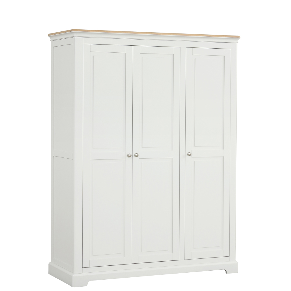 Loxley Painted Triple Wardrobe With Shelves