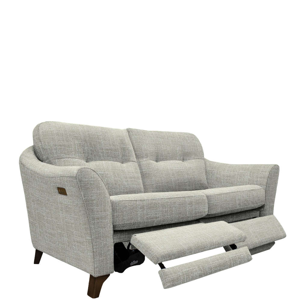 G Plan Hatton Fabric Formal Back 2 Seater Sofa With Power Footrest