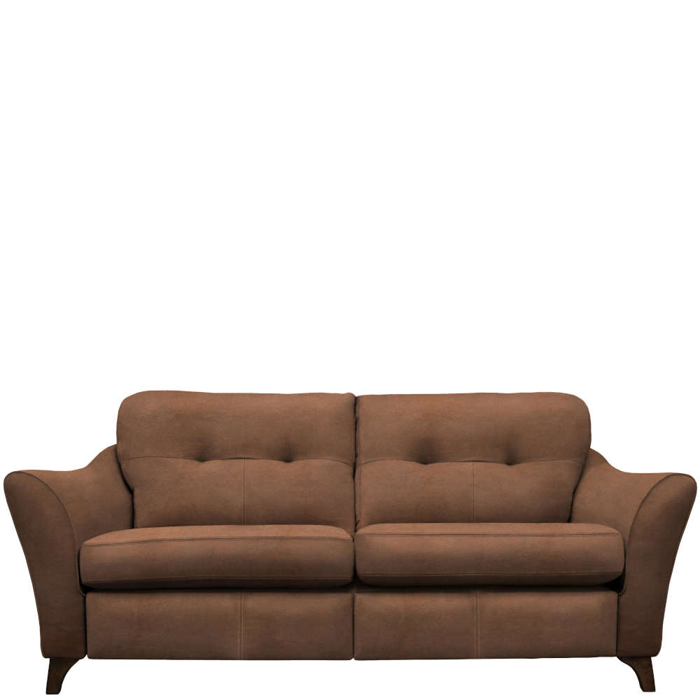 G Plan Hatton Leather 3 Seater Formal Back Sofa