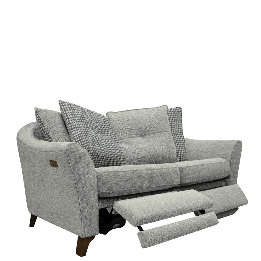 G Plan Hatton Fabric 2 Seater Pillow Back Sofa With Power Footrest
