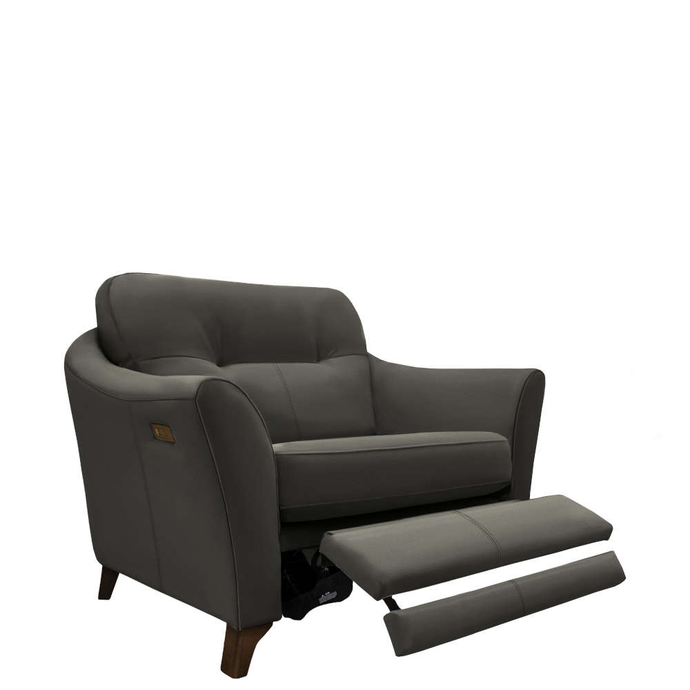 G Plan Hatton Leather Snuggler With Power Footrest