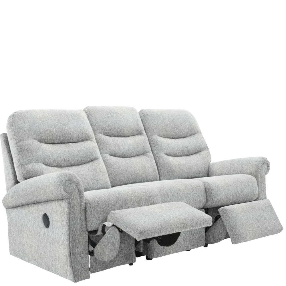 G Plan Holmes Fabric 3 Seater Double Electric Recliner
