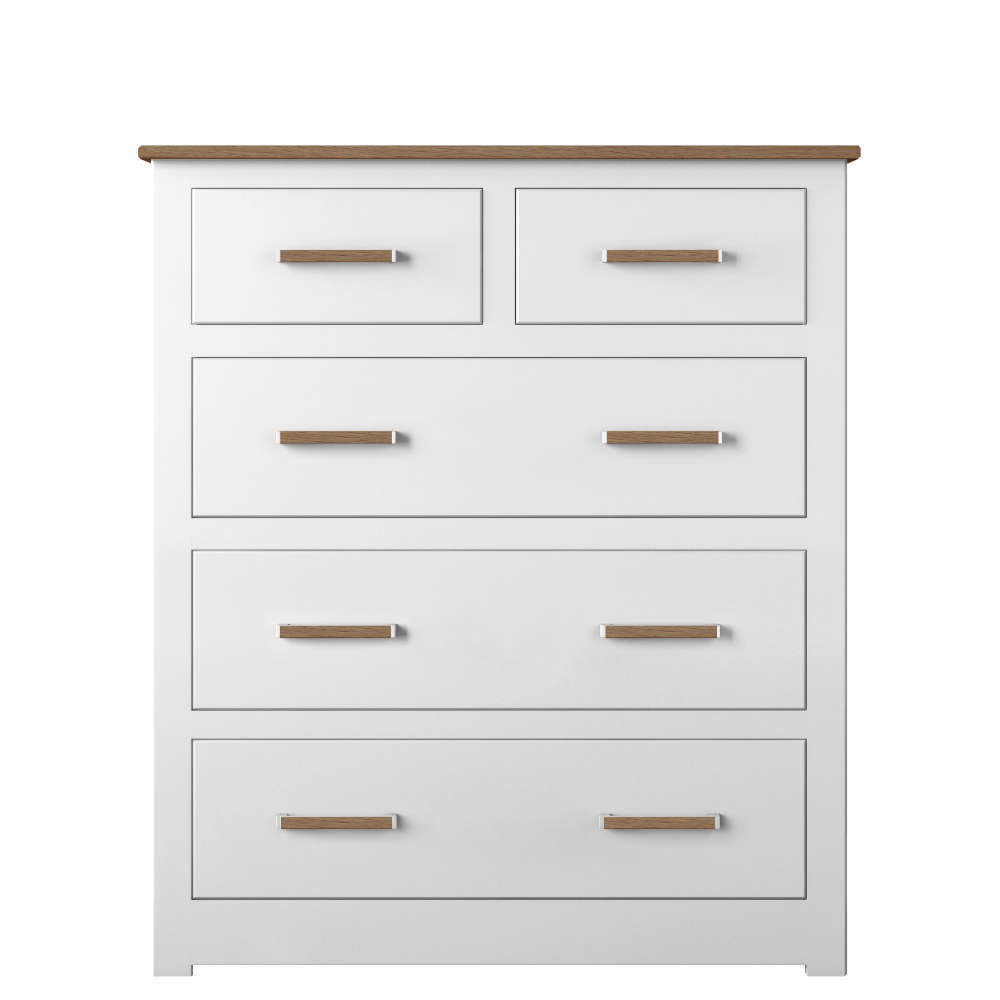 Modo Bedroom Oak Top 3 + 2 Chest Of Drawers