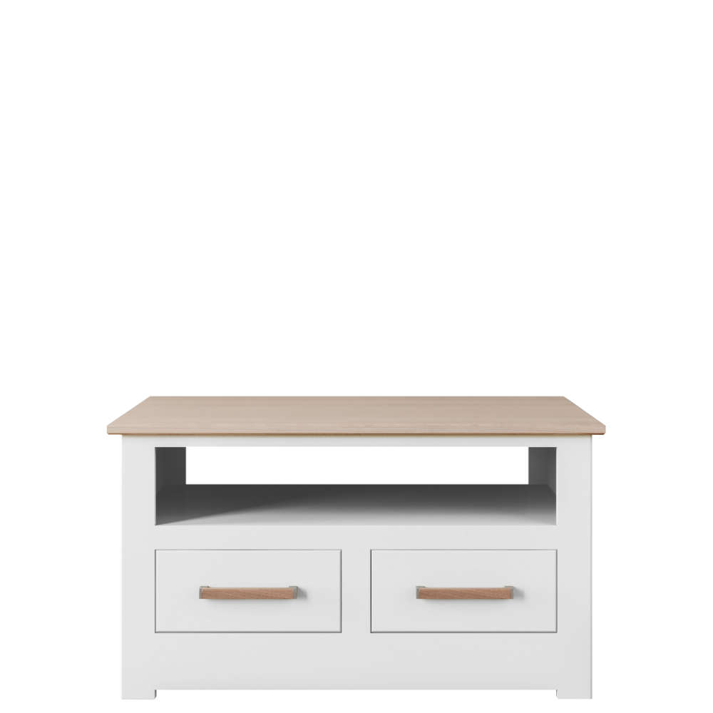Modo Open Shelf Coffee Table Chest With 2 Drawers
