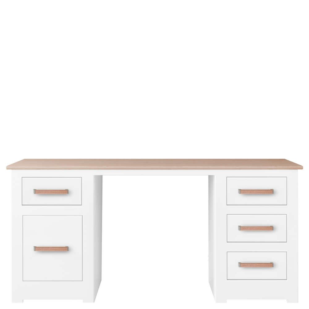 Modo Double Pedestal Office Desk 5 Drawers (1 Filing Drawer)