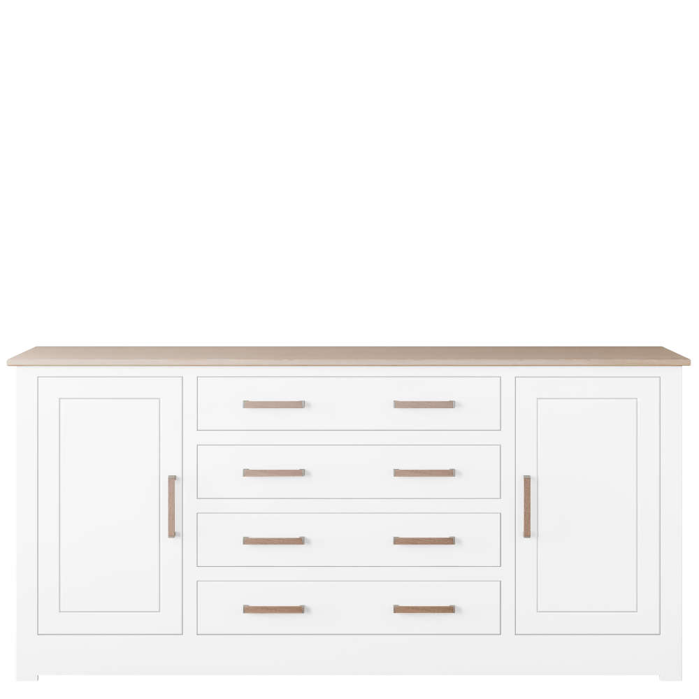 Modo Large 2 Door 4 Centre Drawers Sideboard