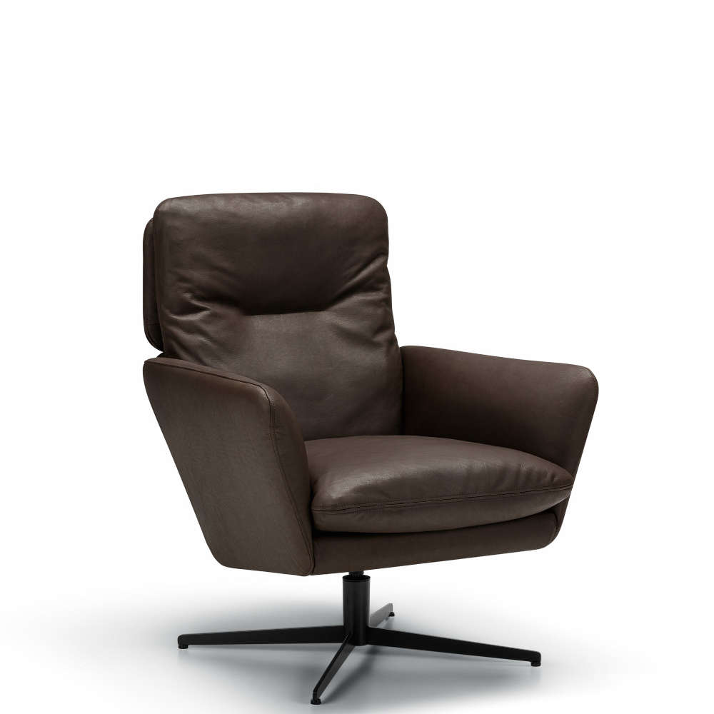 Amy Leather Swivel Chair