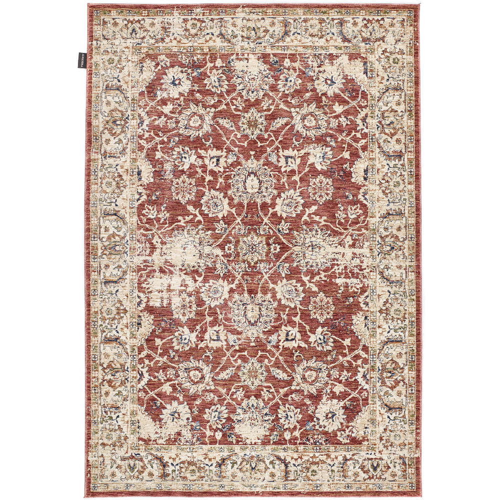Alhambra Traditional Distressed Floral Red Rug