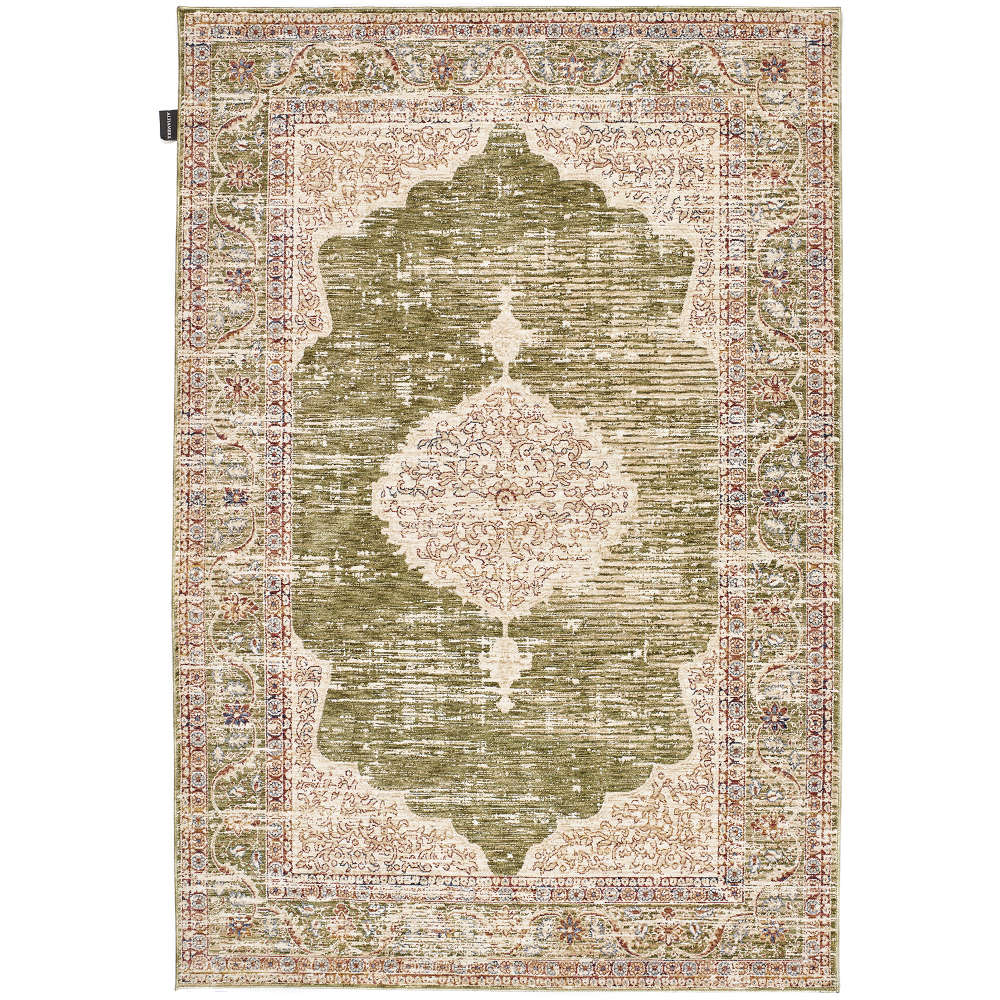 Alhambra Traditional Distressed Ivory/Green Rug
