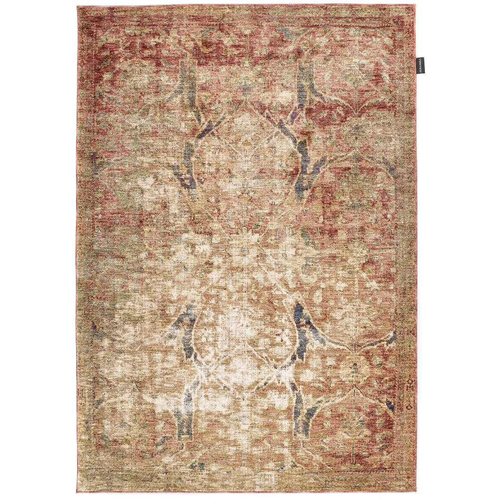 Alhambra Traditional Distressed Ivory/Red Rug