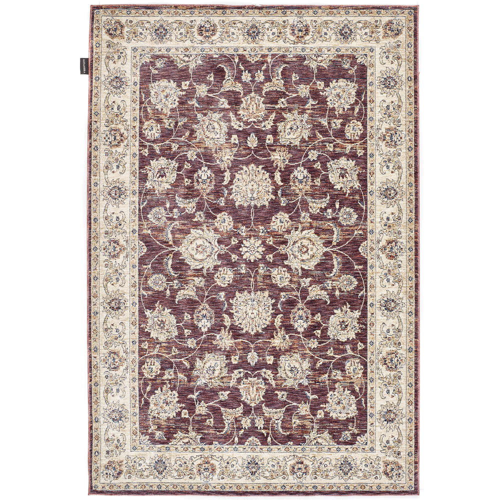 Alhambra Traditional Distressed Floral Red/Blue Rug