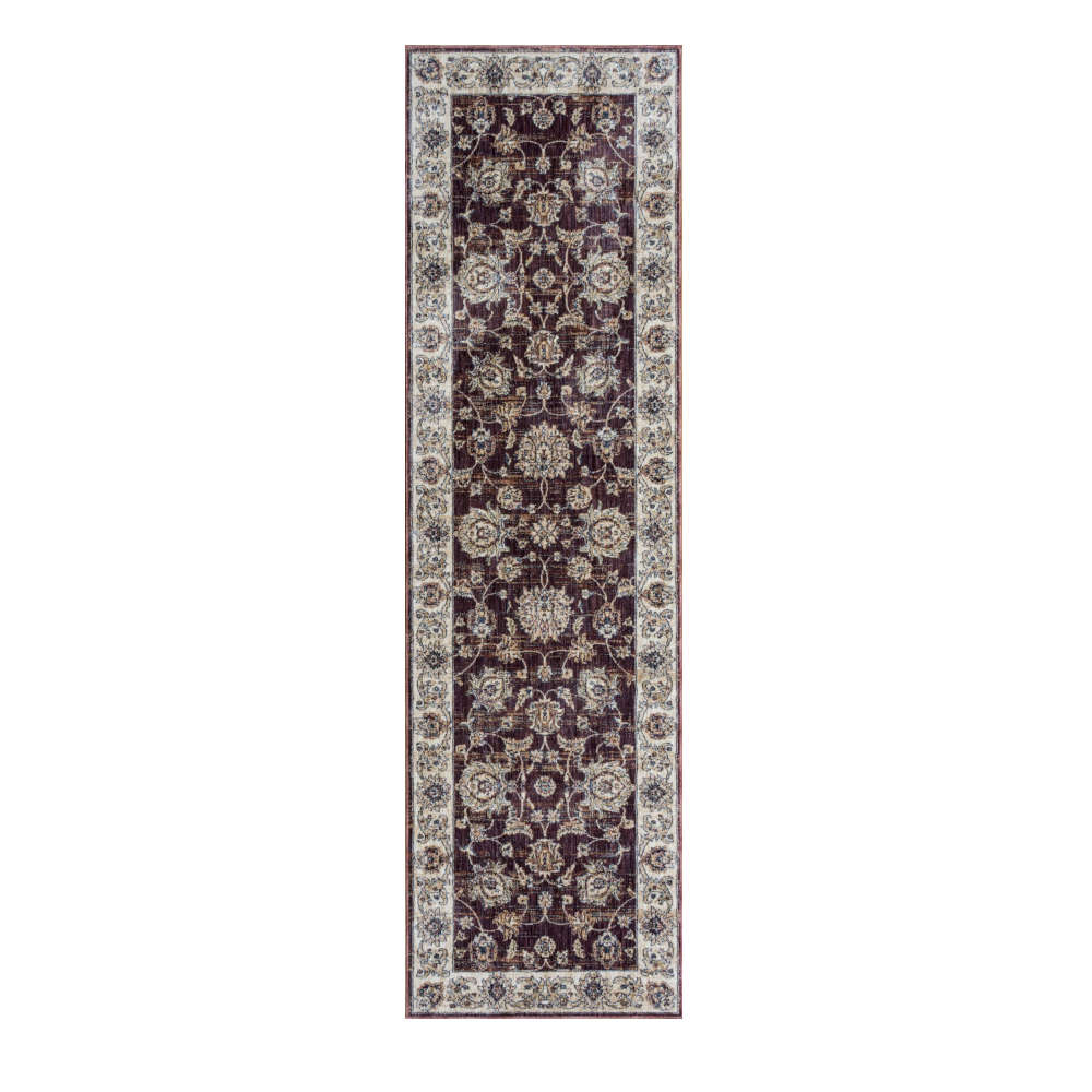 Alhambra Traditional Distressed Floral Red/Blue Runner
