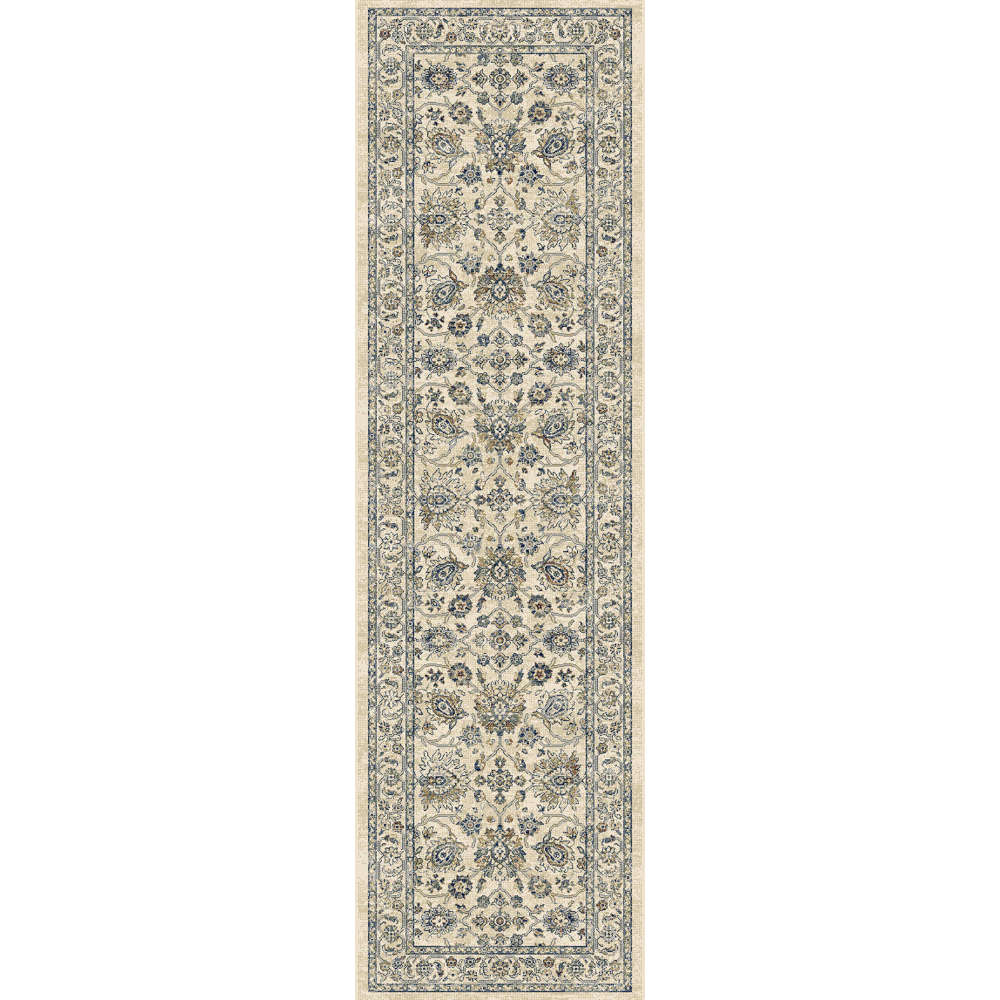 Da Vinci Traditional Floral Pattern Cream/Red Runner