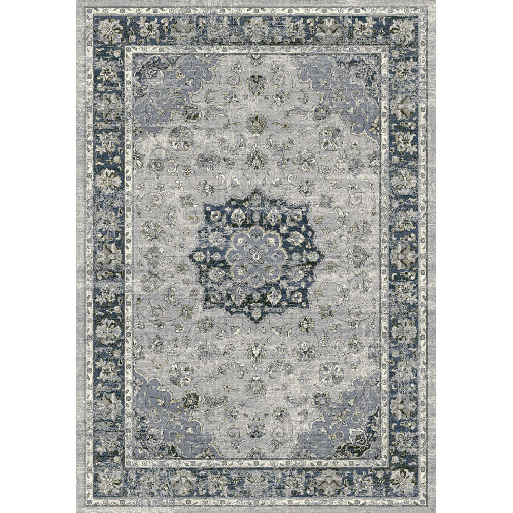 Da Vinci Traditional Pattern Grey/Blue Rug