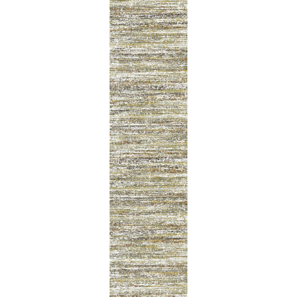 Mehari Mustard Runner With Modern Abstract Stripe