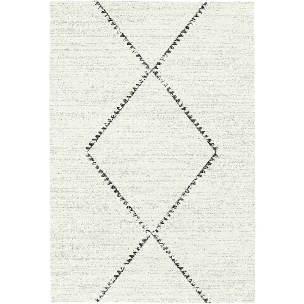Mehari Cream Rug With Diamond Pattern