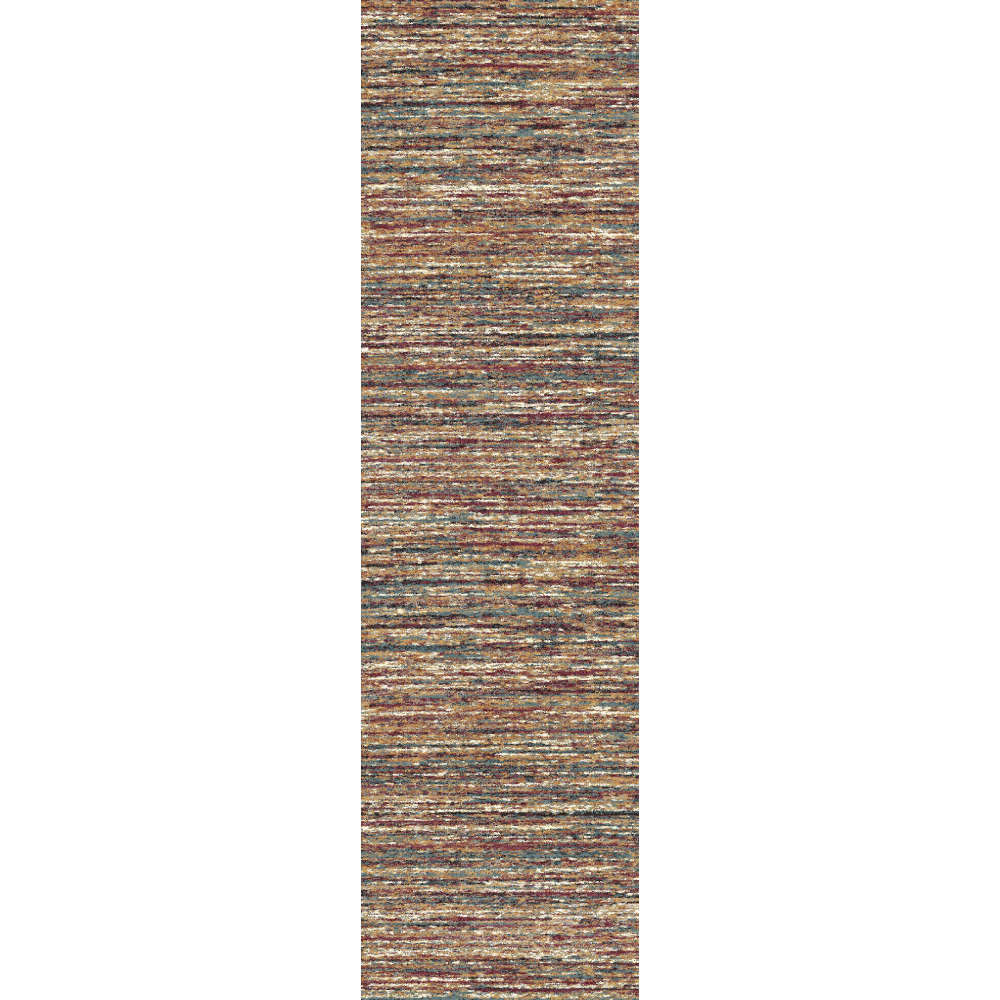 Mehari Terracotta Runner With Modern Abstract Stripe
