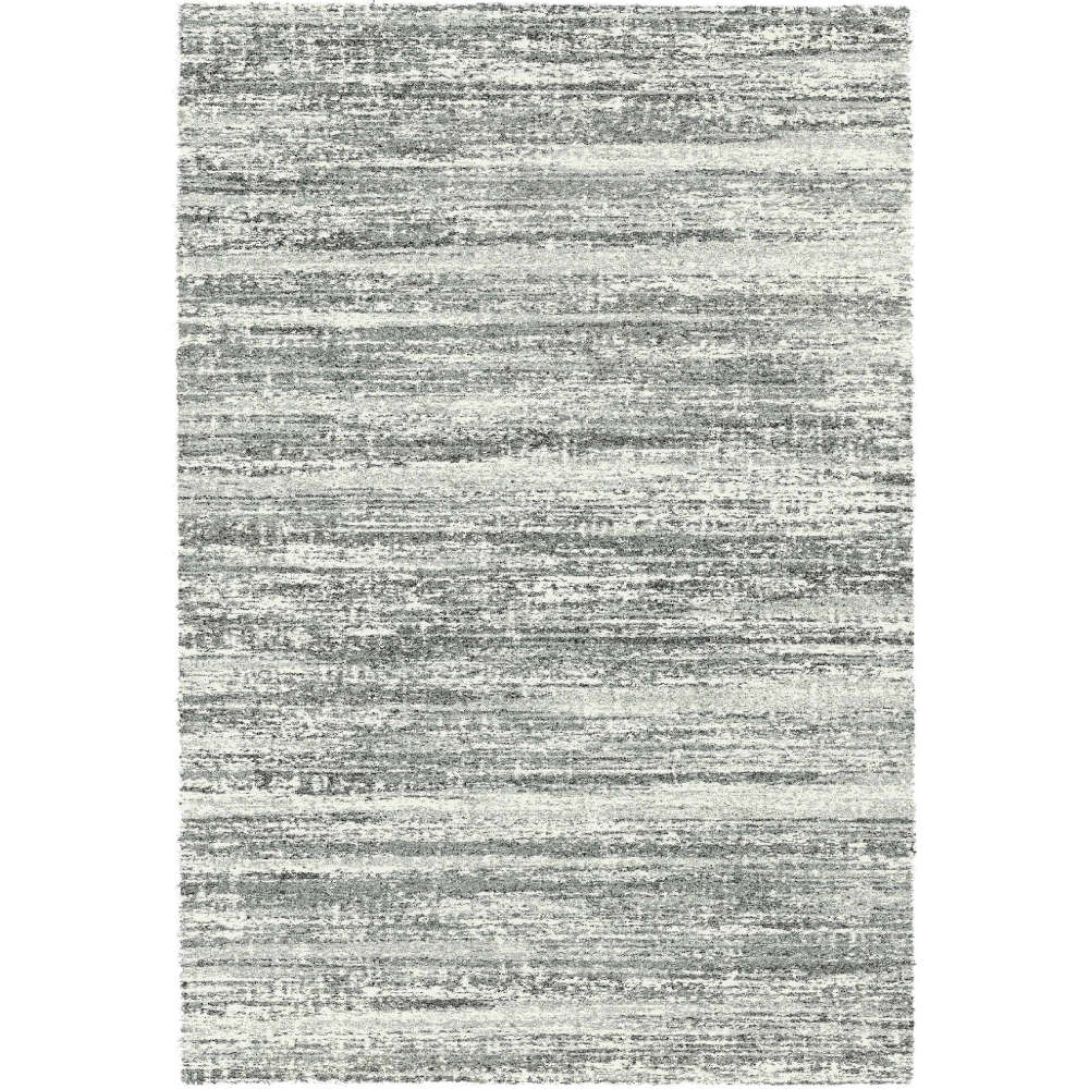 Mehari Rectangular Grey Rug With Modern Abstract Stripe