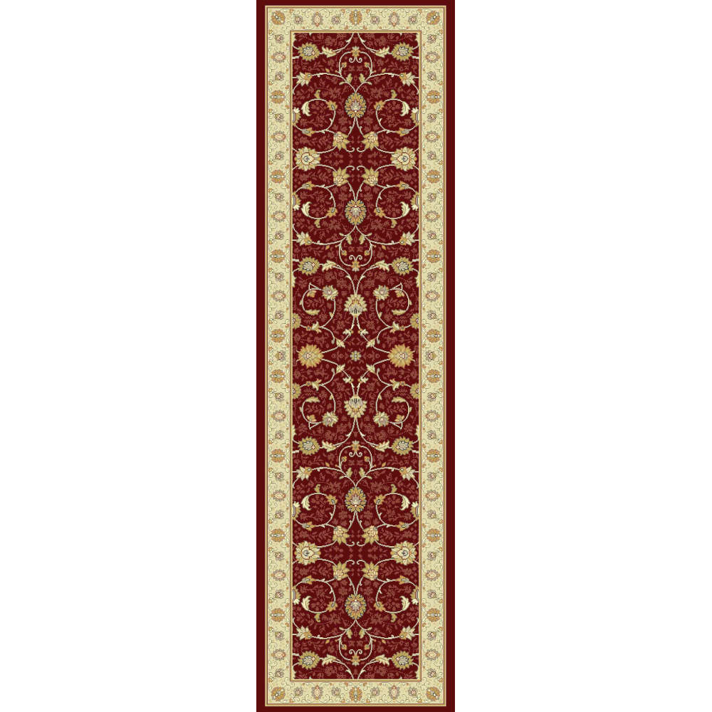 Noble Art Traditional Floral Red Runner