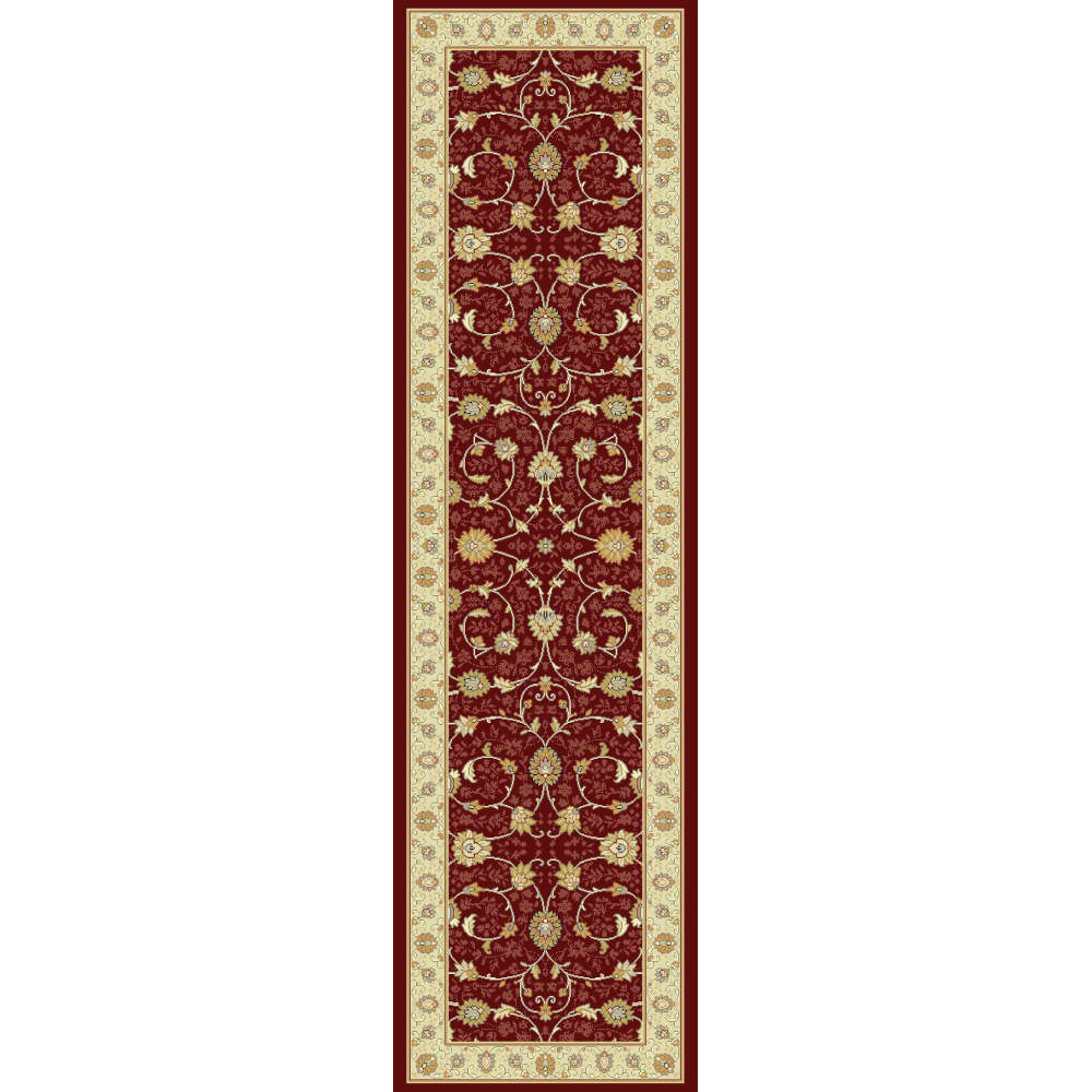 Noble Art Traditional Floral Red Runner