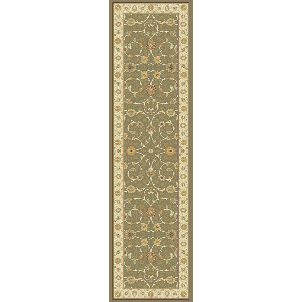 Noble Art Traditional Floral Green Runner