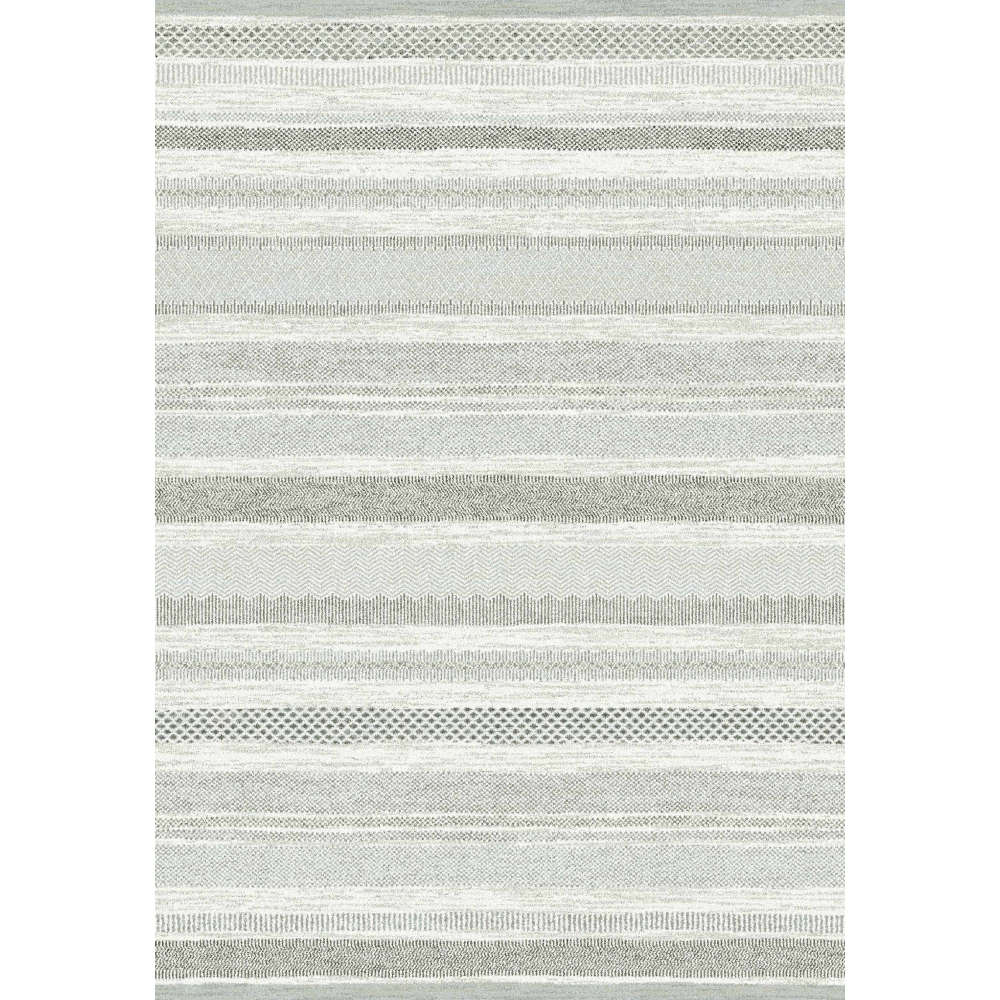 Nomad Beige Rug With Geometric Patterned Stripes