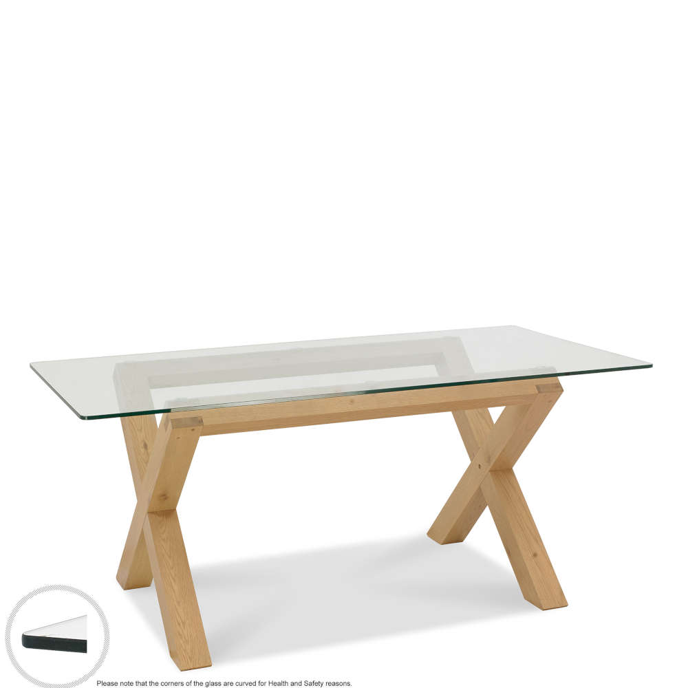 Charlotte Glass Top Dining Table