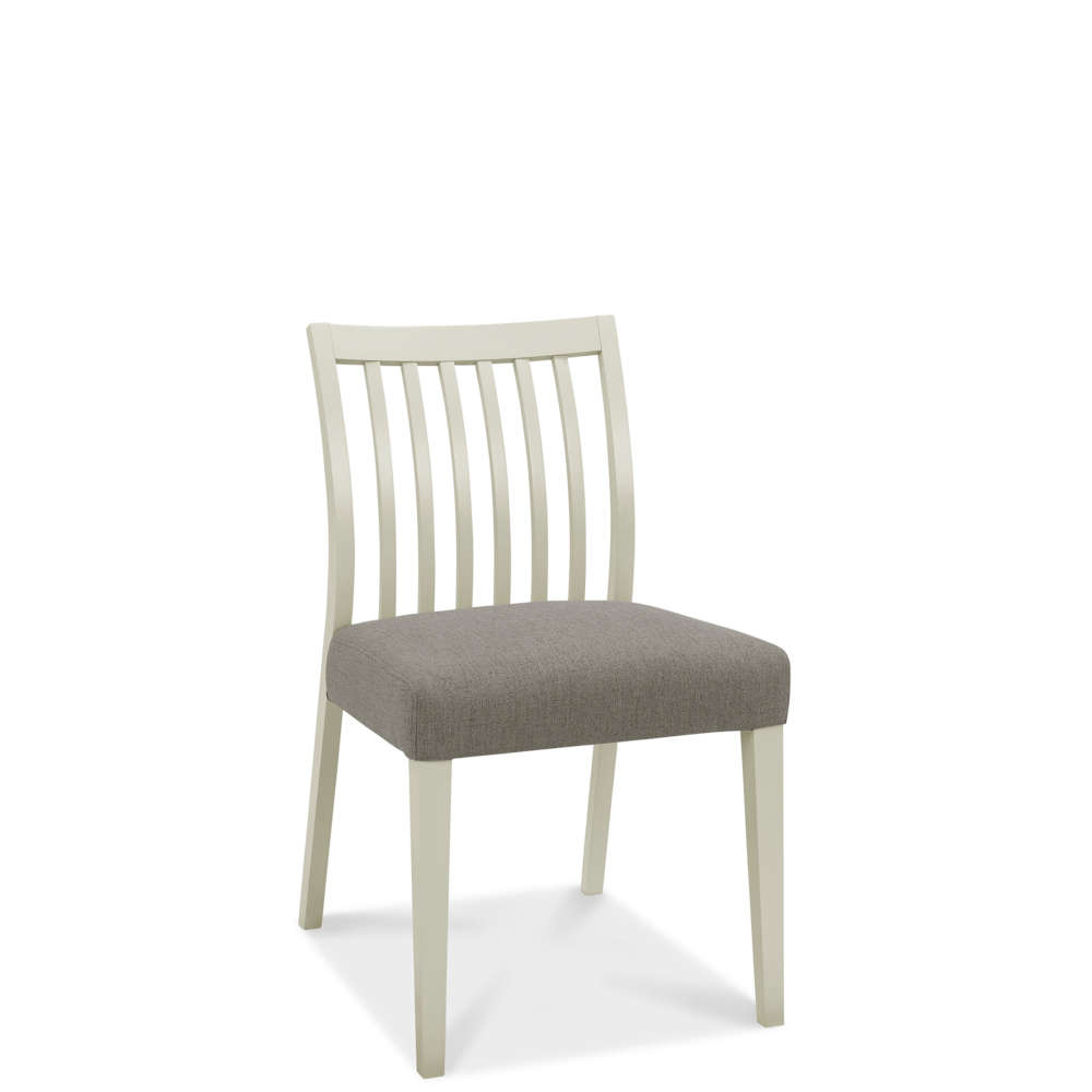 Blith Grey Low Slat Back Chair Titanium Fabric (Pair)