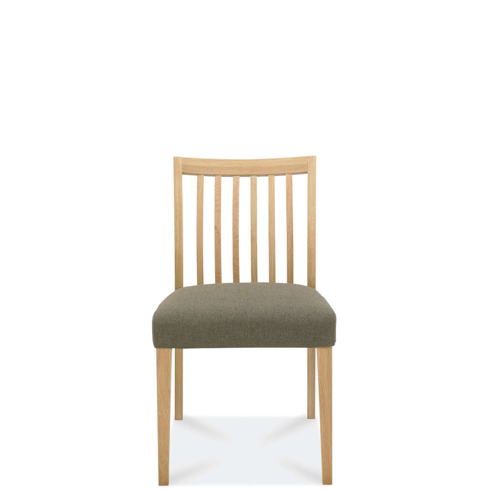 Beryl Oak Low Slat Back Chair Black Gold Fabric (Pair)