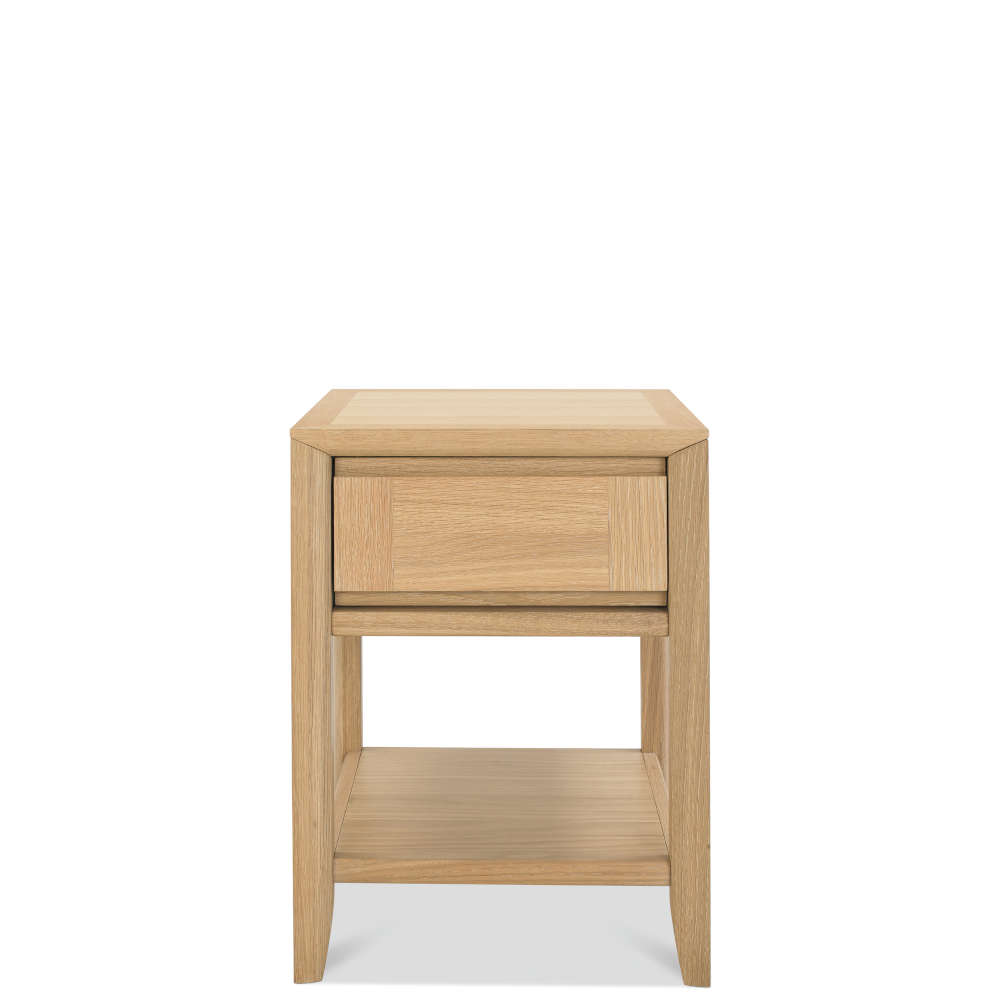 Bergen Oak Lamp Table With Drawer