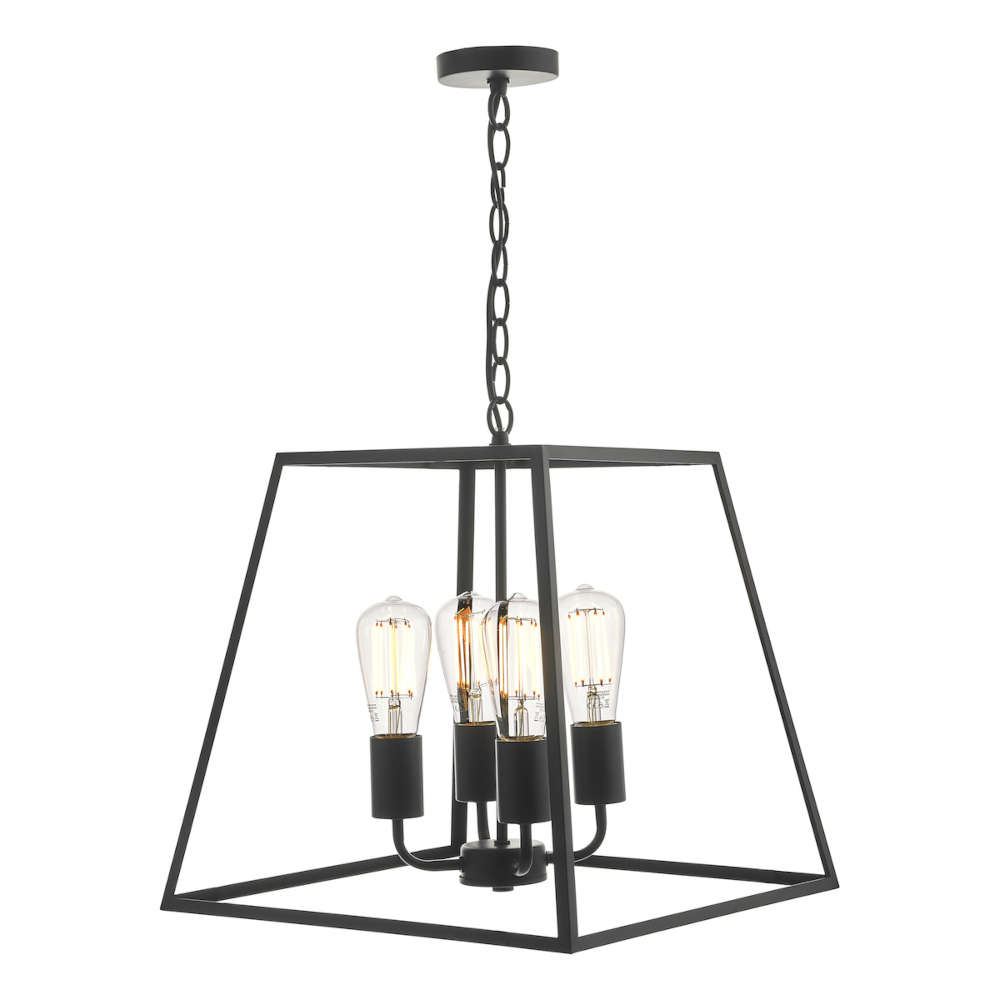 där Academy 4 Light Lantern Black