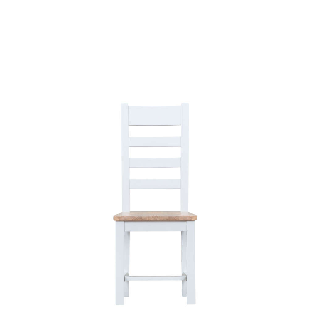 Tutnall Dining White Ladder Back Chair Wooden
