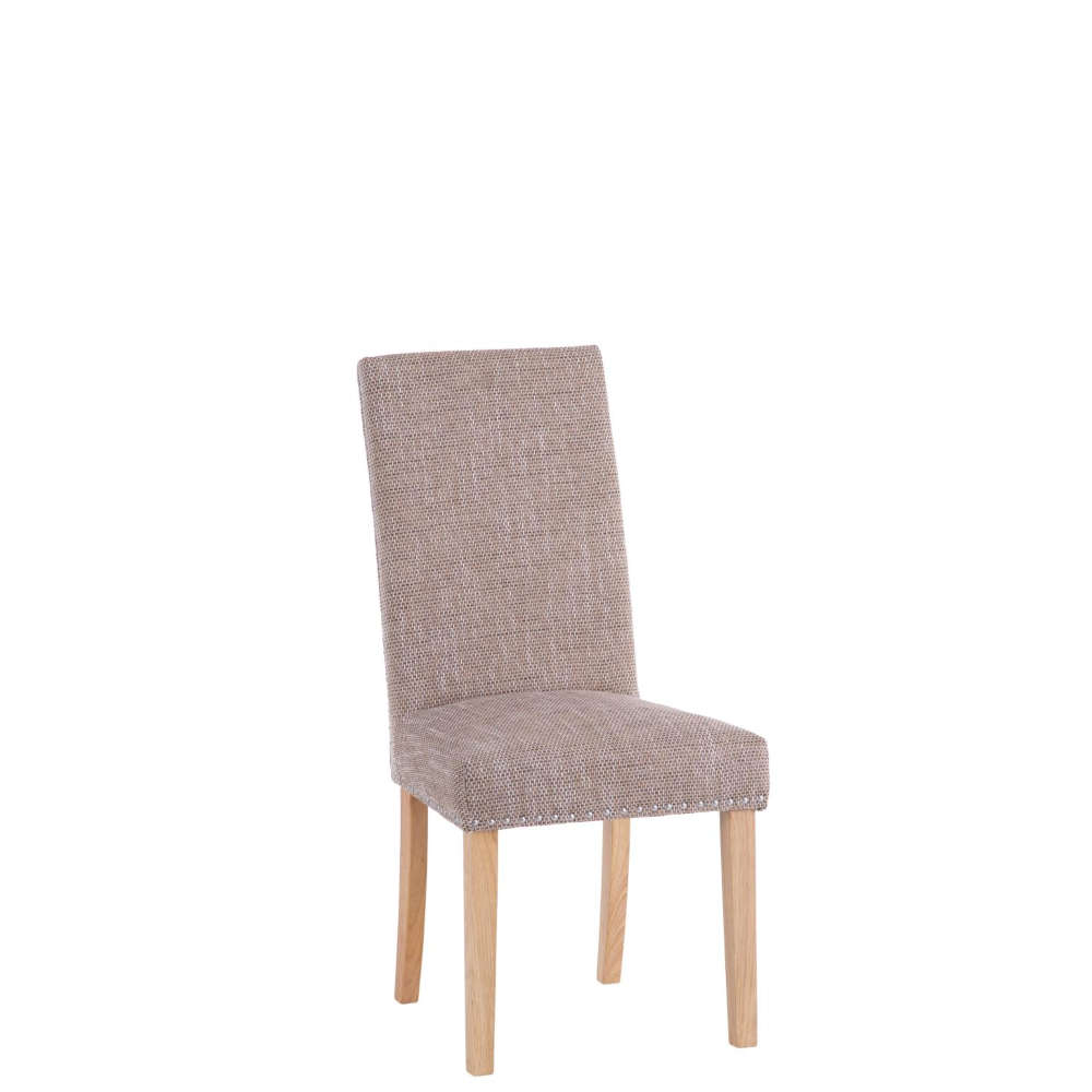 Doverdale Studded Dining Chair With Tweed Fabric