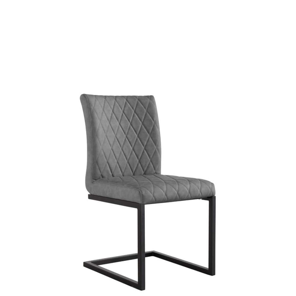 Doverdale Diamond Stitch Dining Chair - Grey