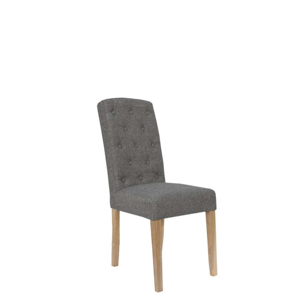 Doverdale Button Back Upholstered Chair - Dark Grey