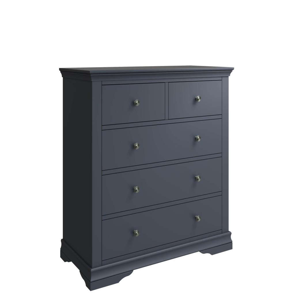 Shrawley Bedroom Midnight Grey 2 Over 3 Chest Of Drawers