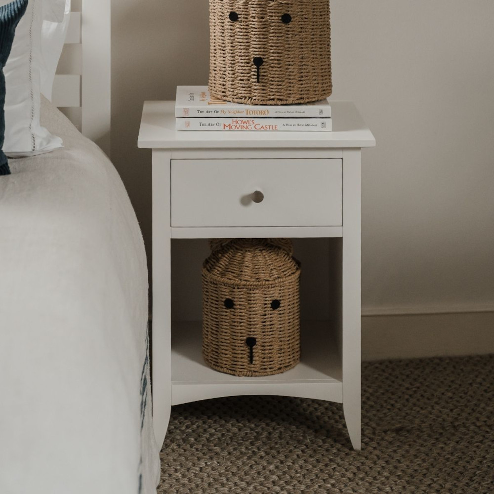 Embleton White 1 Drawer Bedside Cabinet
