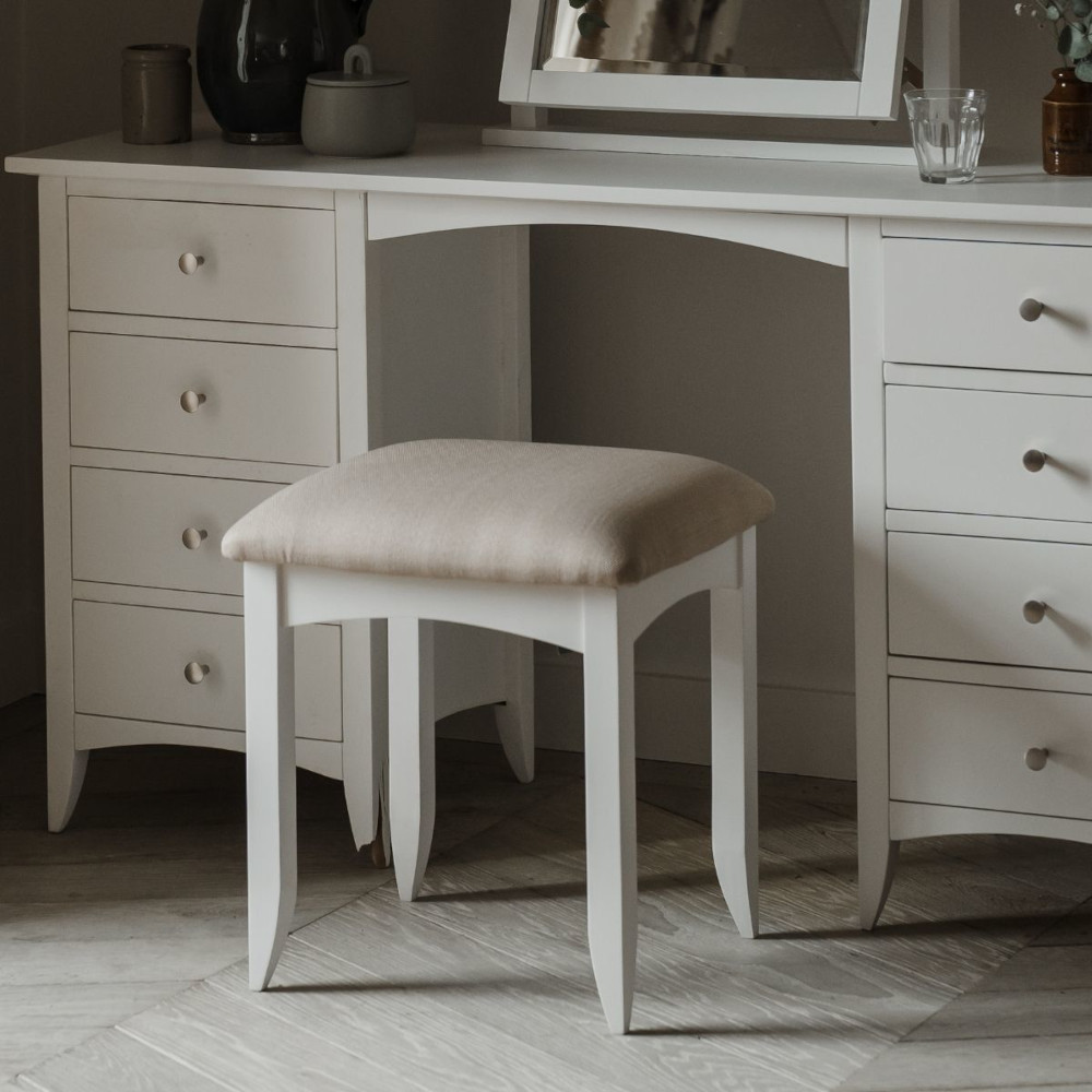 Embleton White Dressing Table Stool