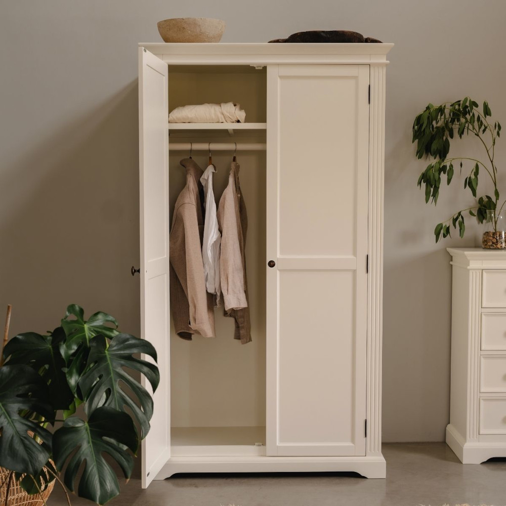 Statement Furniture/Gainsborough Double Wardrobe in White - Open (2).jpg