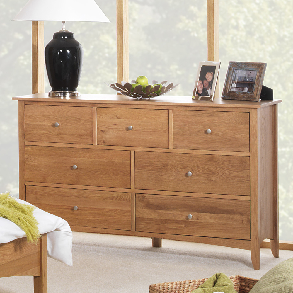 Embleton Oak 7 Drawer Large Dresser