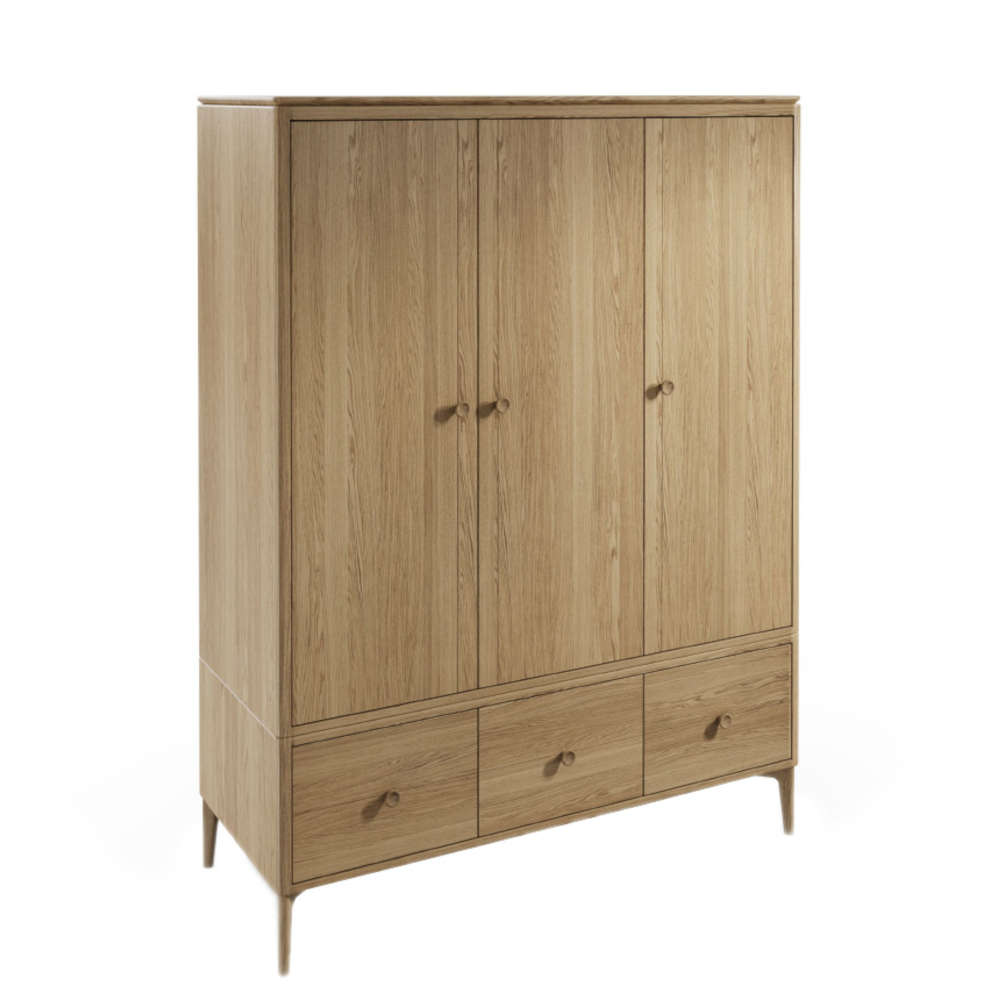 Hadley Wardrobe 3 Door With Drawer Section