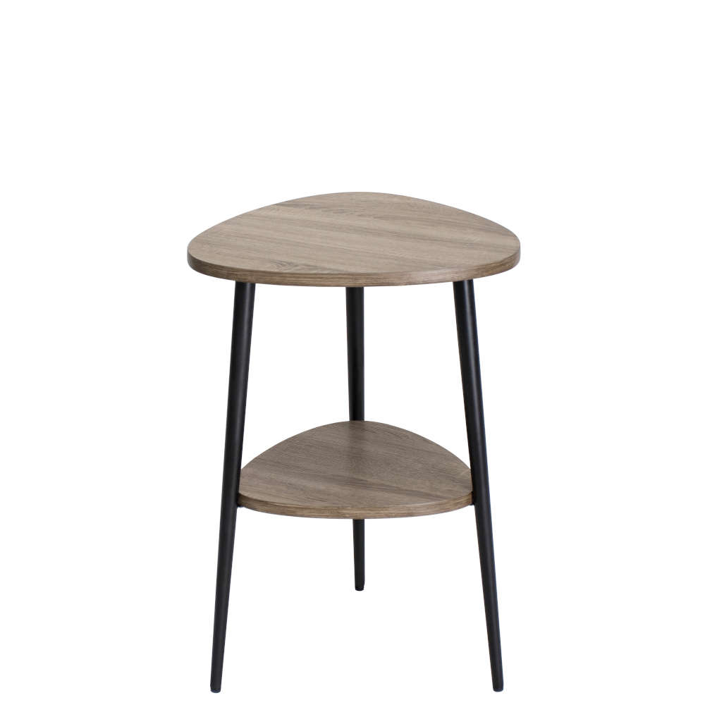 där Vigo Side Table With Shelf Oak Style Effect